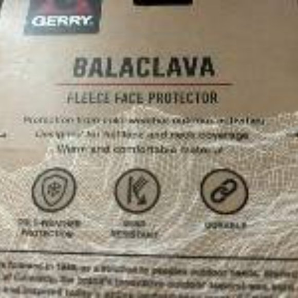 Gerry Balaclava One Size NEW Black Fleece Face Protection Unisex Adult - Picture 3 of 4